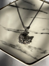 Load image into Gallery viewer, Silver Crescent Necklace