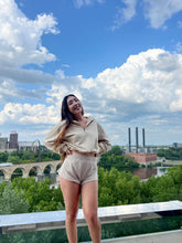 Load image into Gallery viewer, Beige Crop Sweater