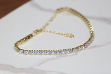 Load image into Gallery viewer, Gold Tennis Anklet