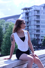 Load image into Gallery viewer, White Sleeveless Crop Vest