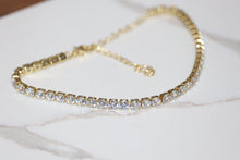 Load image into Gallery viewer, Gold Tennis Anklet
