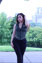 Load image into Gallery viewer, Green Sleeveless Crop Vest