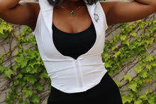 Load image into Gallery viewer, White Sleeveless Crop Vest