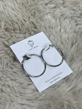 Load image into Gallery viewer, Classic Silver Hoop Earrings