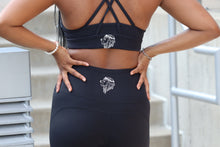 Load image into Gallery viewer, Black Cross Bra