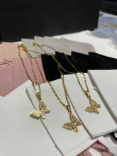 Load image into Gallery viewer, Stainless Steel Gold Butterfly Necklace For Women's - Classic Jewelry