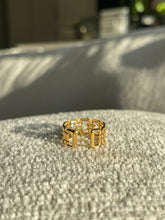 Load image into Gallery viewer, Gold Adjustable Peace Ring