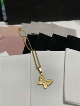 Load image into Gallery viewer, Stainless Steel Gold Butterfly Necklace For Women's - Classic Jewelry