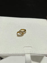 Load image into Gallery viewer, Mini Diamond Gold Plated Stainless Steel Hoop Earring For Women's