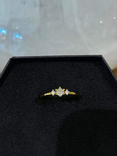 Load image into Gallery viewer, Dainty Gold Princess Diamond Ring