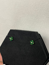 Load image into Gallery viewer, Emerald Clover Earrings