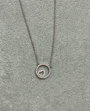 Load image into Gallery viewer, Heart Circle Silver Necklace
