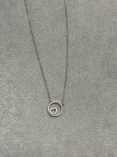 Load image into Gallery viewer, Heart Circle Silver Necklace
