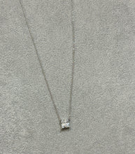 Load image into Gallery viewer, Princess Diamond Silver Necklace
