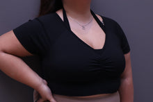 Load image into Gallery viewer, Black Crop Halter
