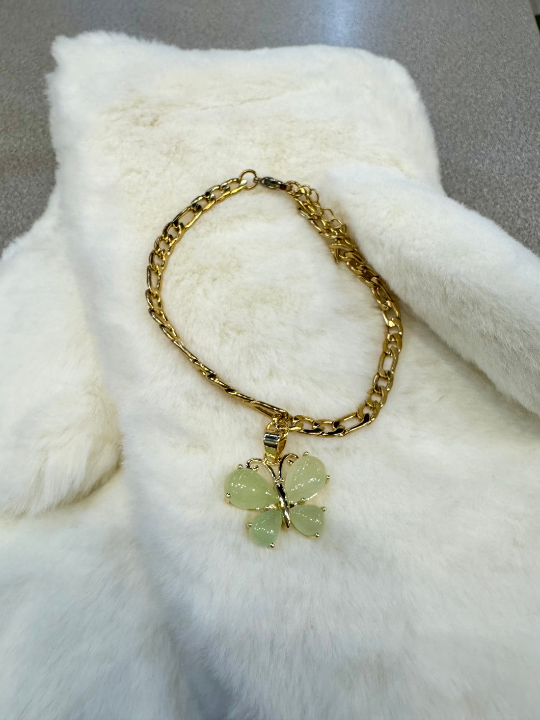 Jade Butterfly Anklet
