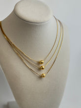 Load image into Gallery viewer, Gold 3 Tiered Layered Sphere Pendant Necklace
