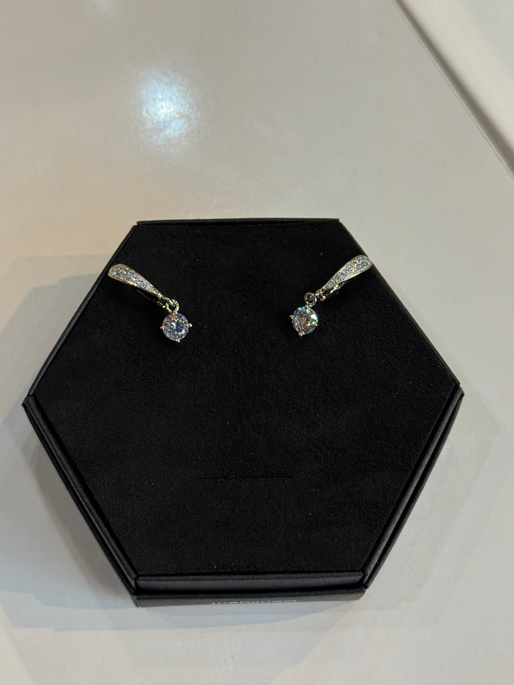 Silver Lita Dangle Diamond Earrings