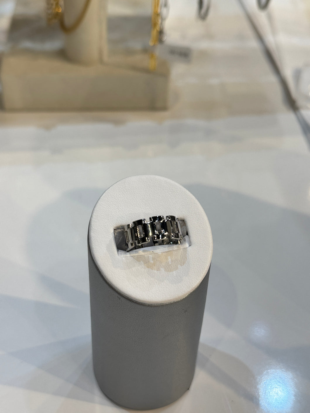 Silver Kim Adjustable Boxy Ring