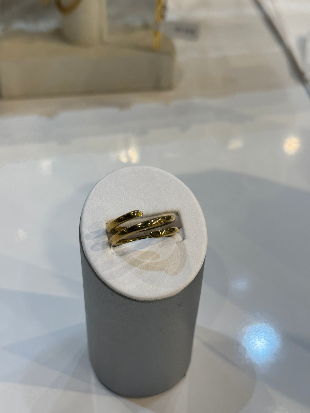 Gold Luetta Three Layered Spiral Ring
