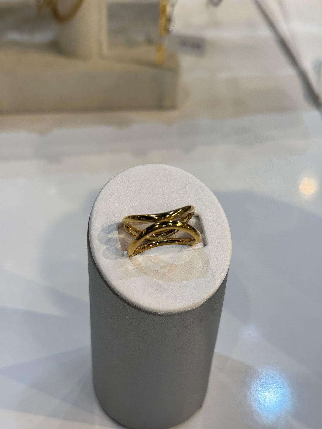 Gold Reena Double Layered Ring