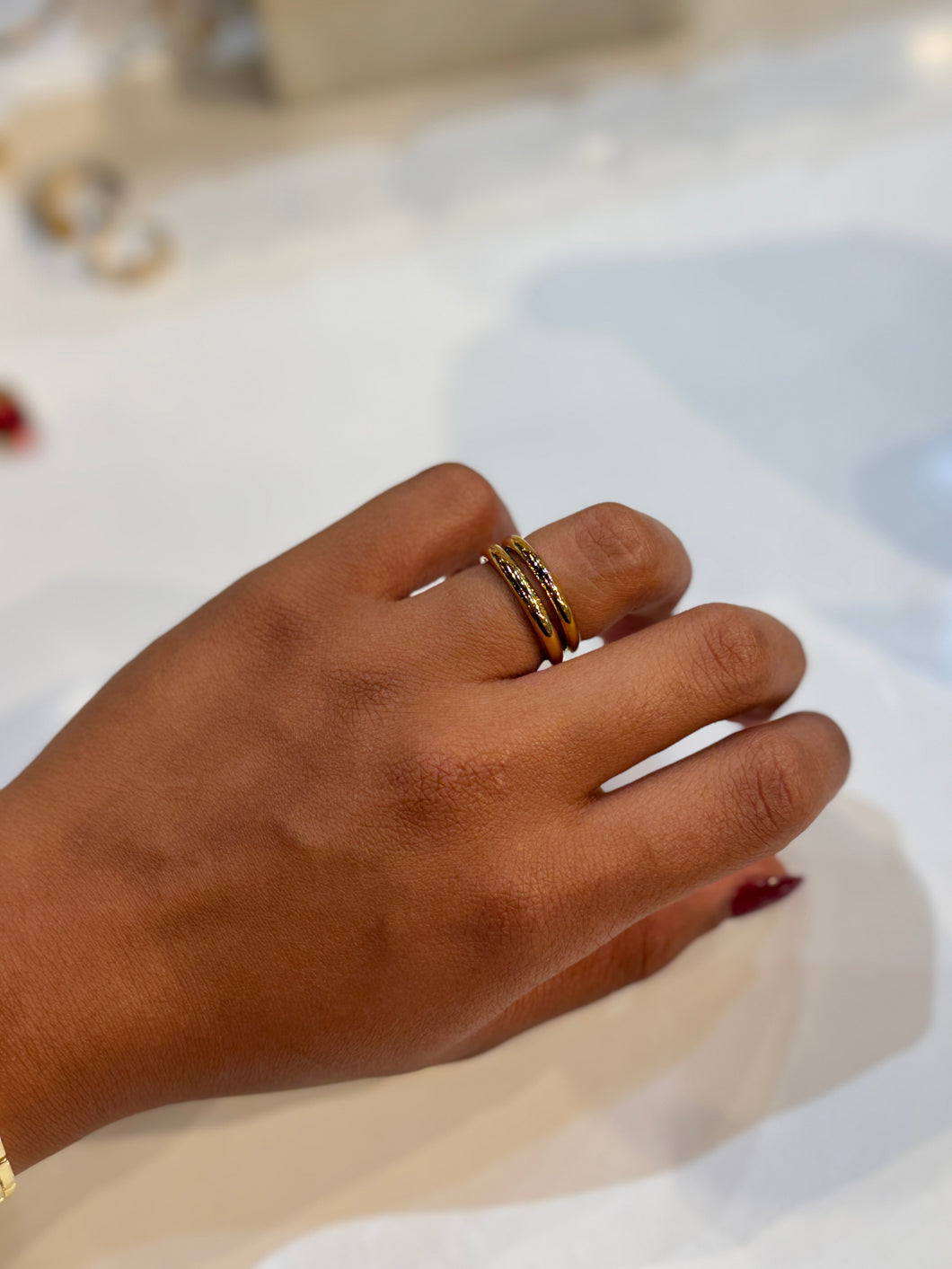 Gold Double Ring Tiana Ring