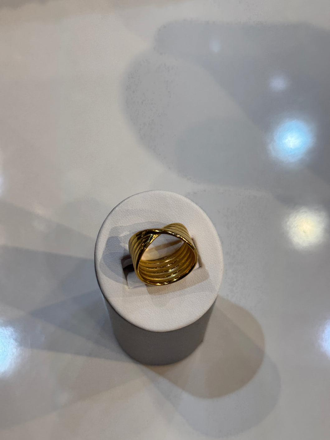 Gold Loraine Twist Top Ring