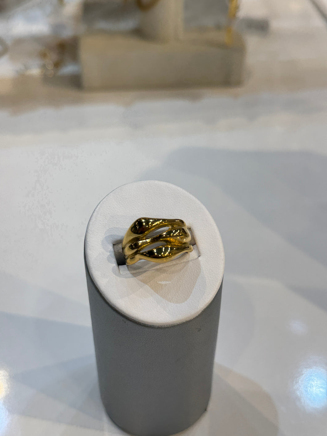 Gold Three Layered Fluidity Ring