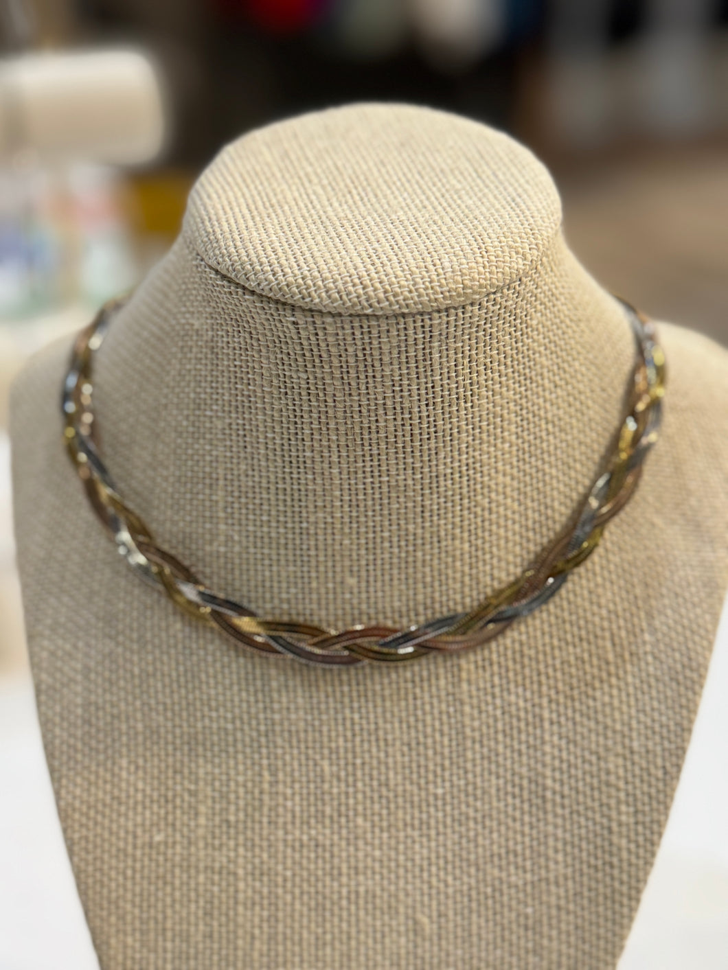 Tri Colored Seanna Braided Necklace