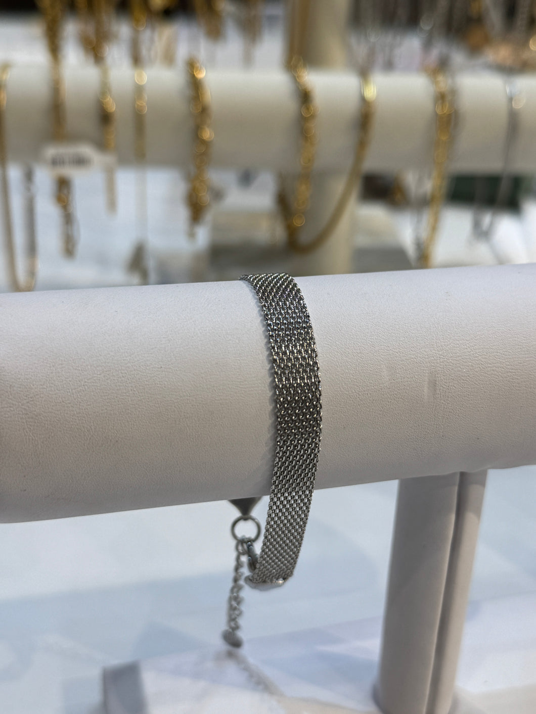 Silver Arianah Mesh Bracelet