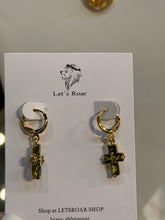 Load image into Gallery viewer, Cross Drop Earrings
