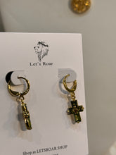 Load image into Gallery viewer, Cross Drop Earrings
