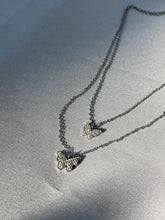 Load image into Gallery viewer, Silver Layered Butterfly Necklace
