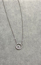 Load and play video in Gallery viewer, Heart Circle Silver Necklace
