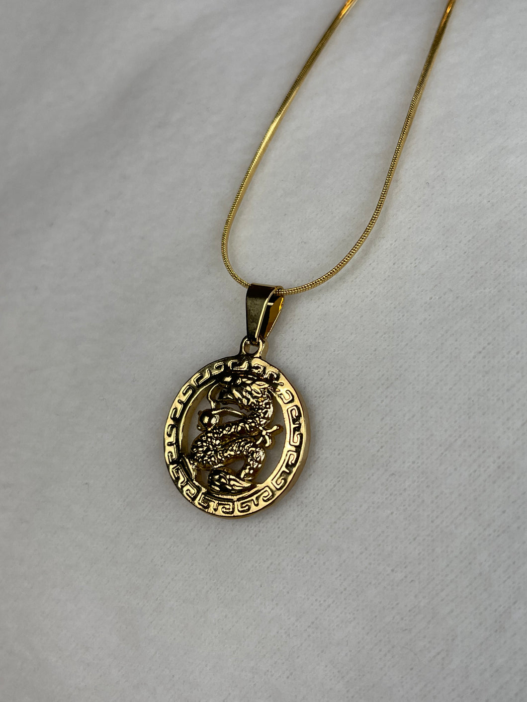 Round Dragon Necklace